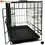 الصورة المصغرة: 2 Doors,Chew Resistant Plastic Base Tray,Carrier Handle Black Metal Folding Cage