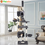 Miniature : Cat Tree,Adjustable Tall Cat Tower with Condos Baskets | Ladder,Scratching Post