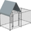 縮圖：2 Sz/Poultry Coop Cage,Rabbit Hutch for 4-8 Chickens Galvanized Metal Enclosure