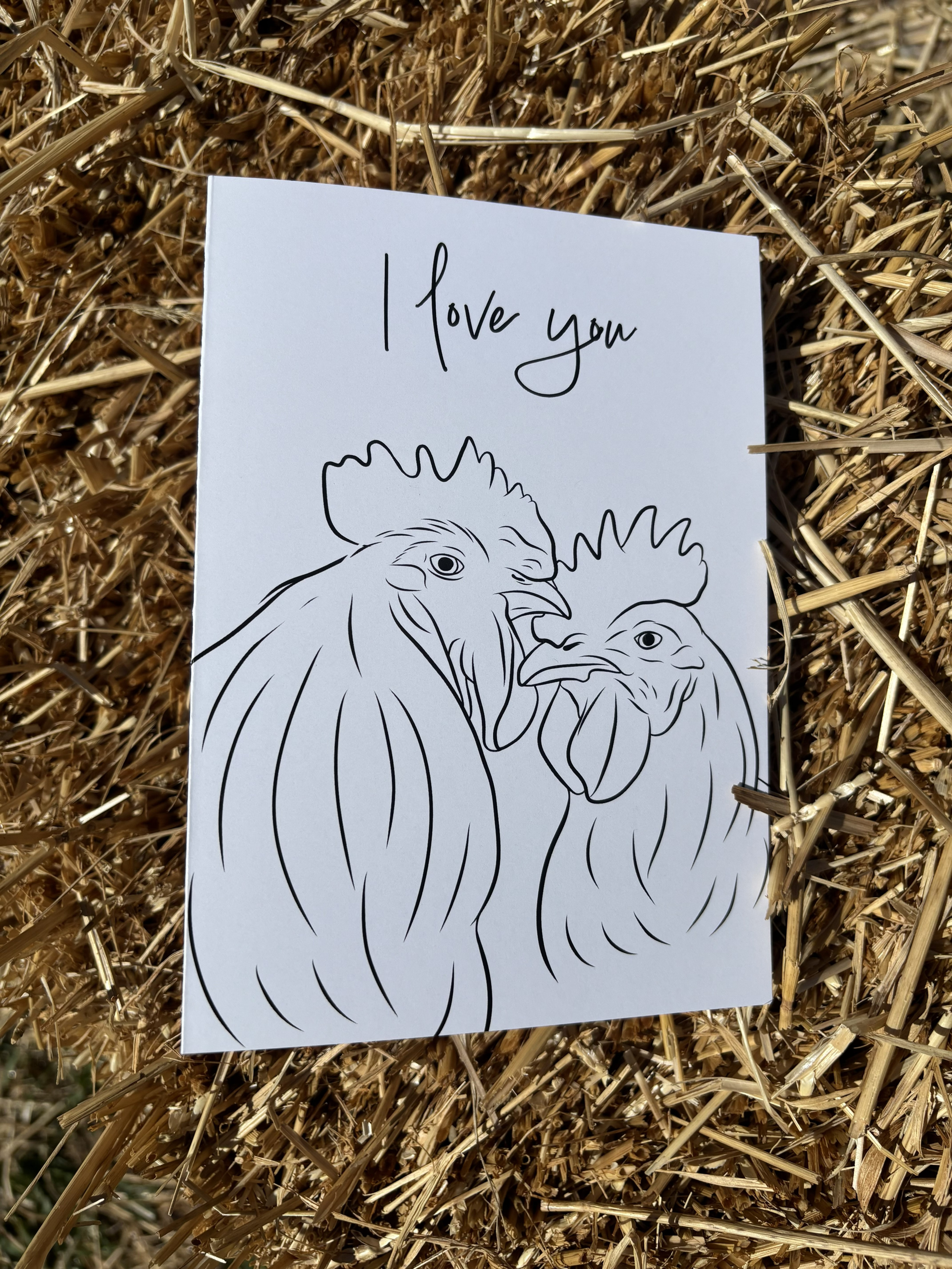 I Love You Rooster Card