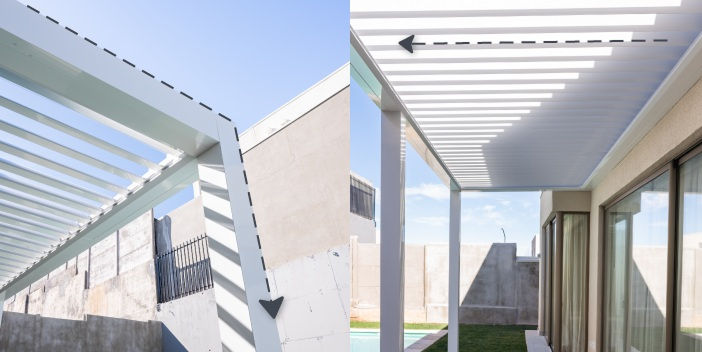 pergola water drainage