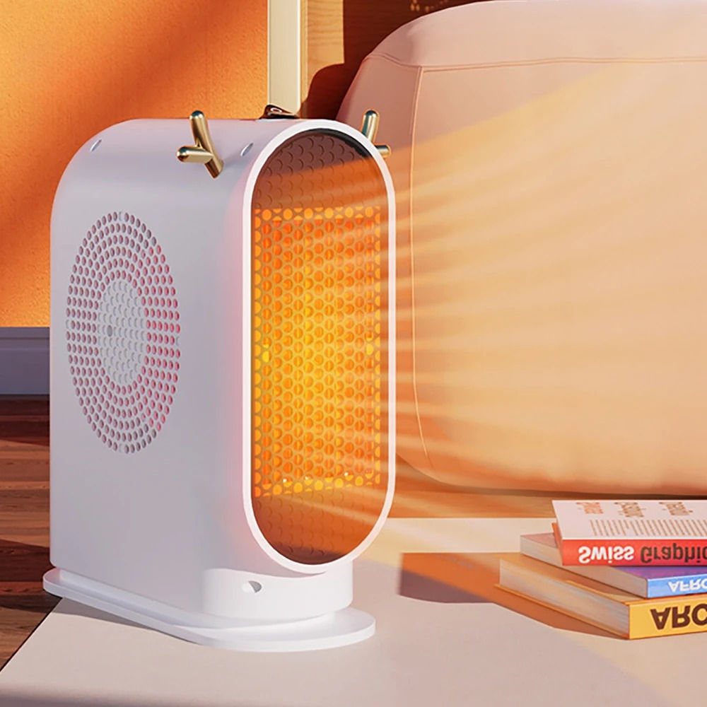 Desktop Electric Heater 500W Portable Home Electric Heater Intelligent Thermosta