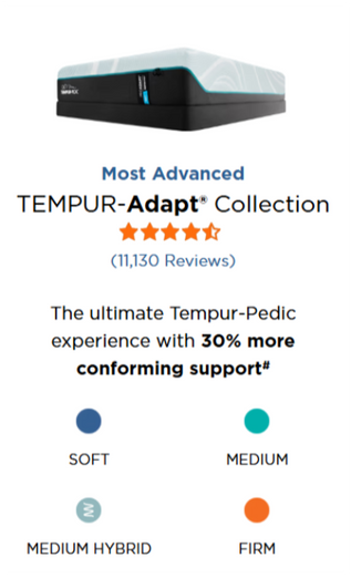 Tempur-Pedic Adapt mattress collection