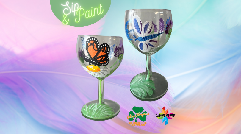 Winged Wonders & Wine Glasses:  Sip & Paint @ Kelly O'Bryan's 