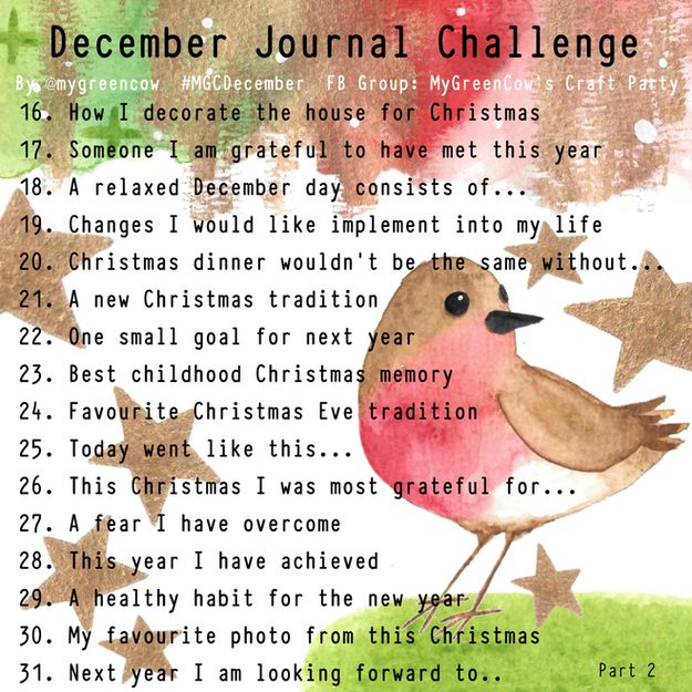 December Journal Challenge Robin Part 2
