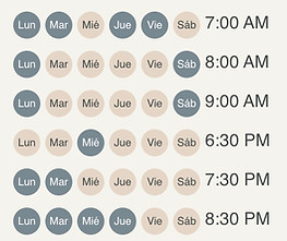 Horarios Yoga