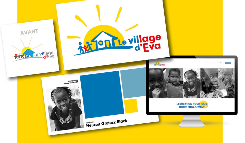 Re-Lifitng du logo et charte graphique pour le Village d'Eva, association humanitaire