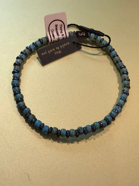 YOUNG AND RICH 4mm Blue Ocean Myuki Seed Beed Bracelet - Unisex