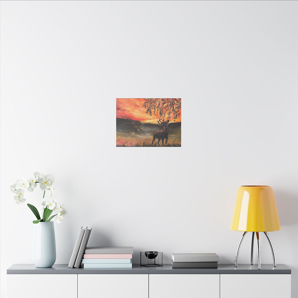 Thumbnail: Deer in the Fall, Canvas Print