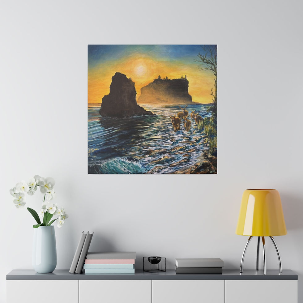 Thumbnail: Oregon Coast Deer, Canvas Print