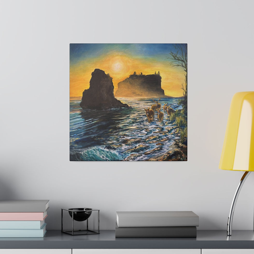 Thumbnail: Oregon Coast Deer, Canvas Print