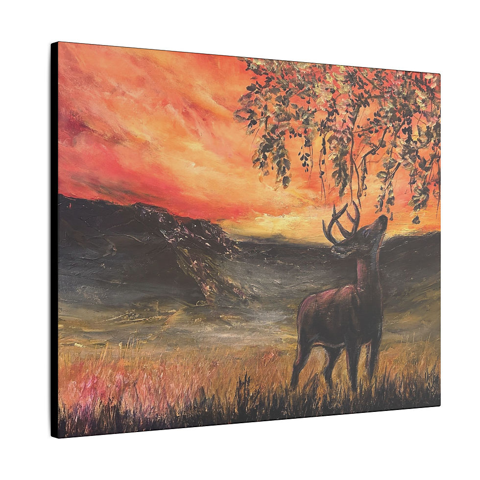 Thumbnail: Deer in the Fall, Canvas Print