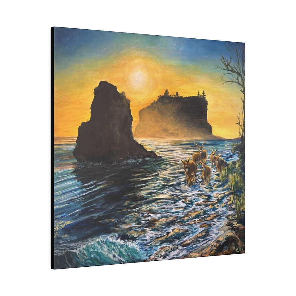 Thumbnail: Oregon Coast Deer, Canvas Print