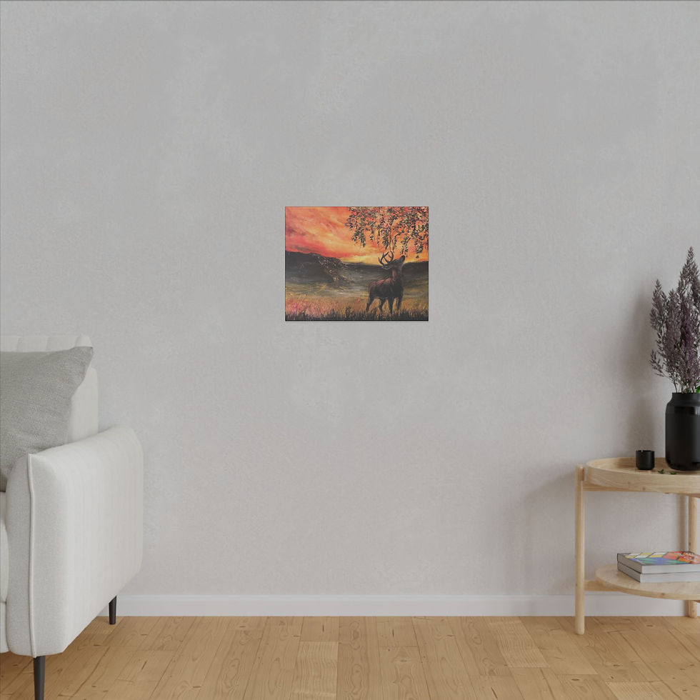 Thumbnail: Deer in the Fall, Canvas Print