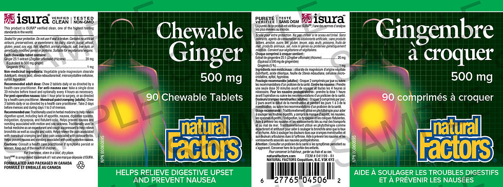 Thumbnail: Chewable Ginger 500 mg Chew 90