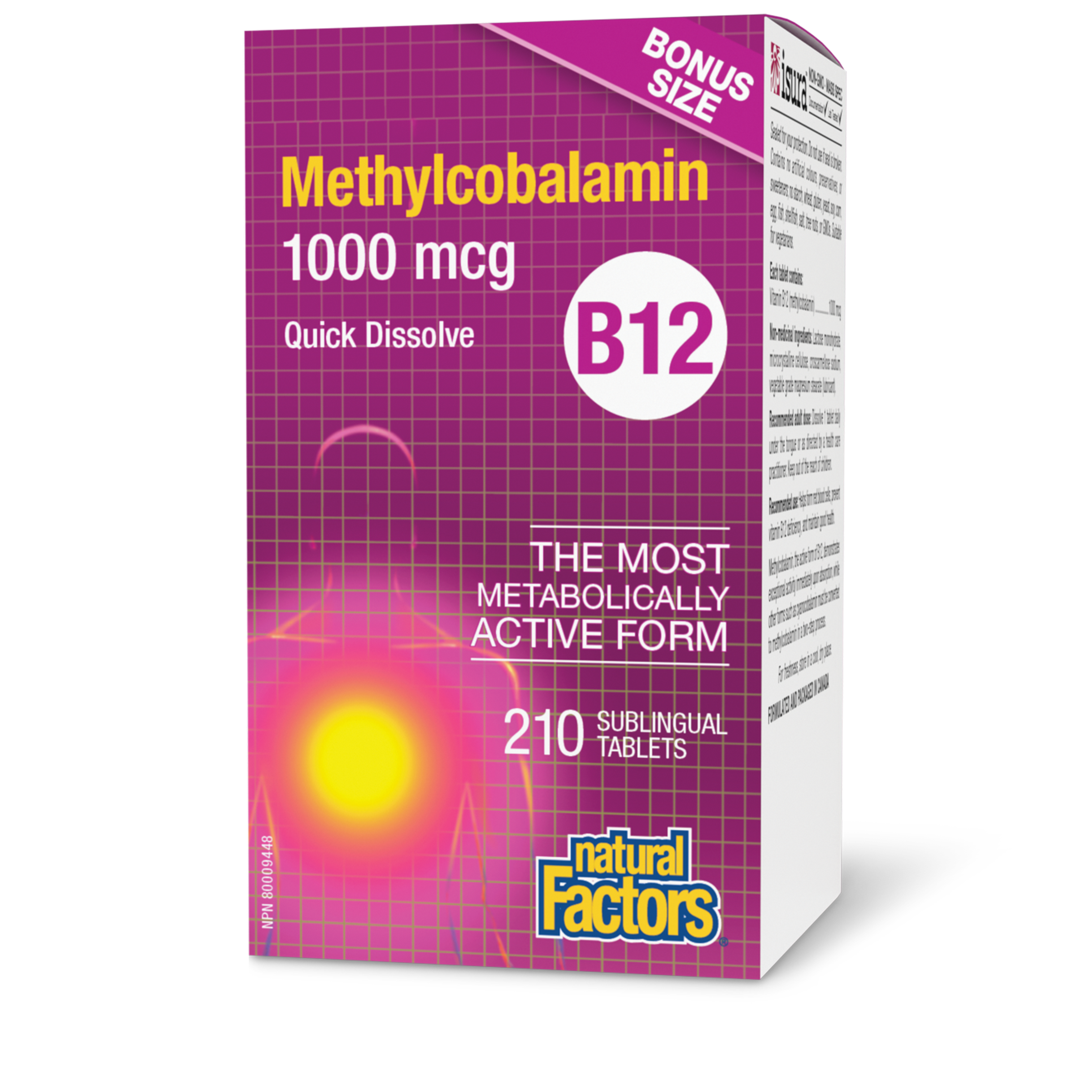 BB B12 Meth 1000mcg Tab 210