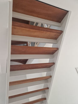 open plan wooden staircase carpentry