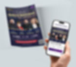 Event poster with QR Code to book tickets on landing page
