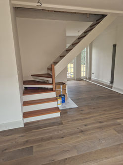 open plan wooden staircase carpentry