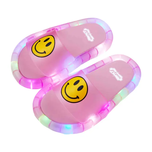 Pink Light Up Smiley Sandals 