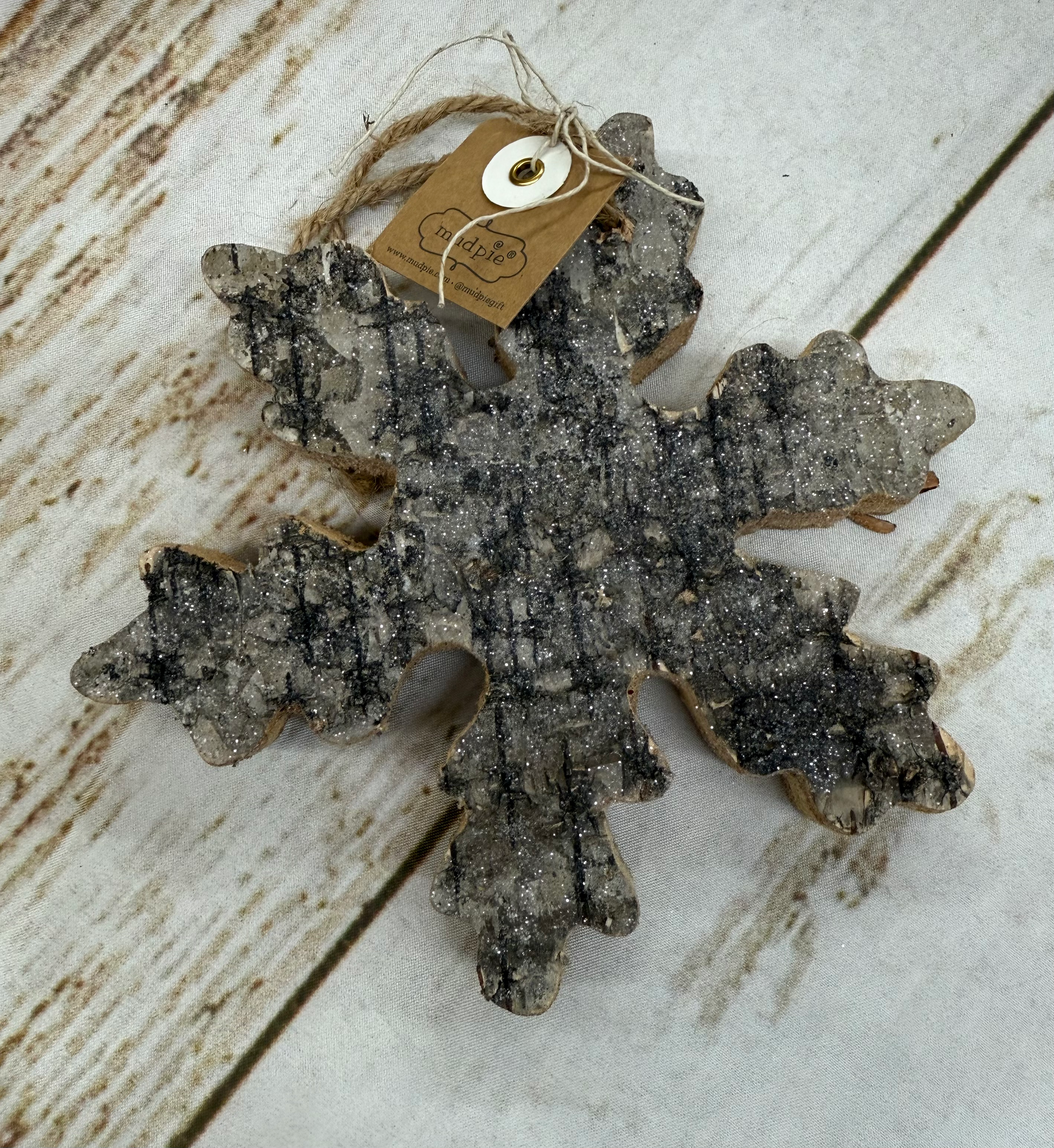 Snowflake Birch Ornament