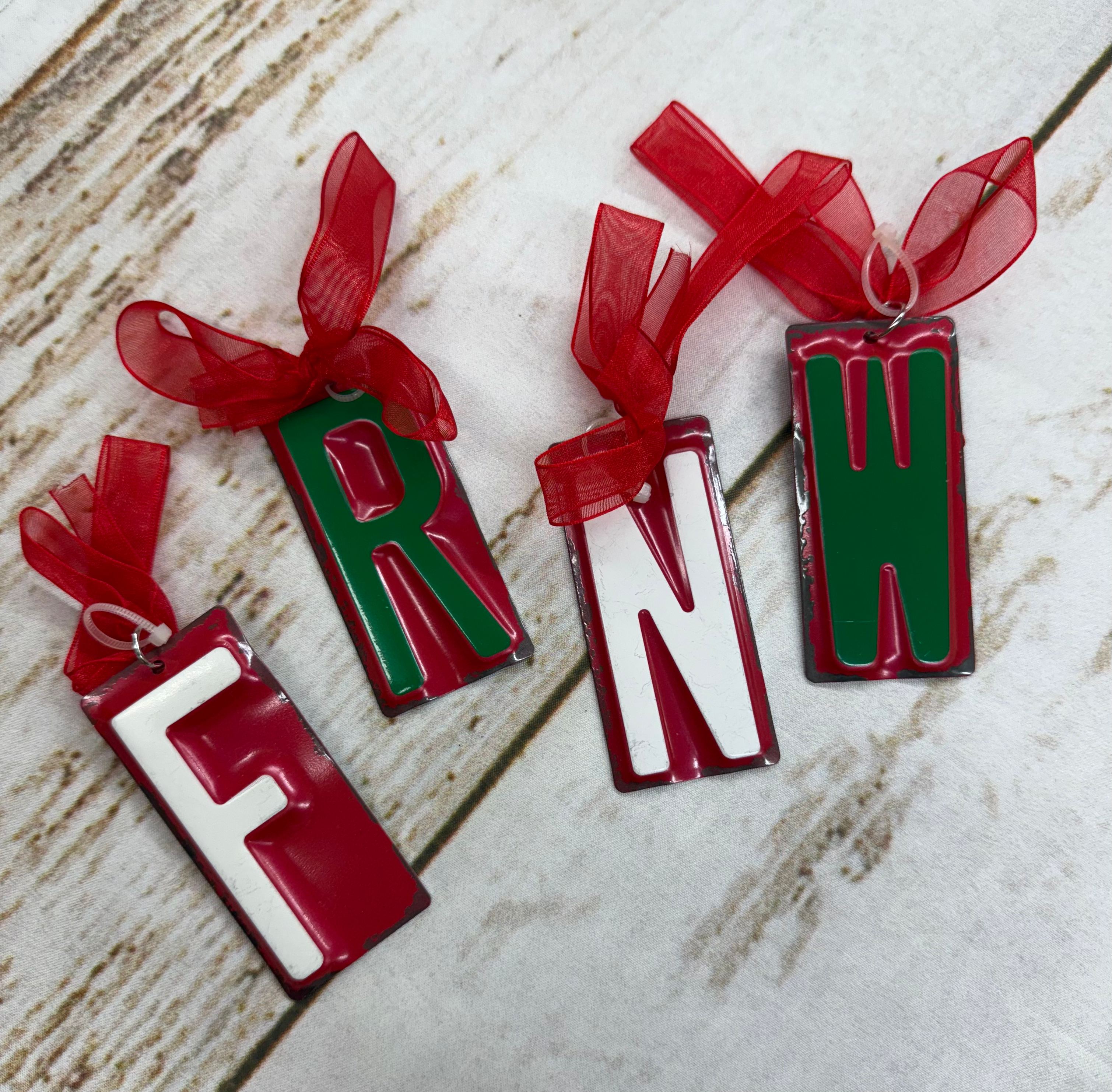 W License Plate Ornament