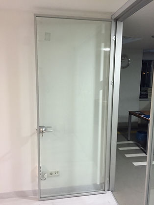 framed glass door