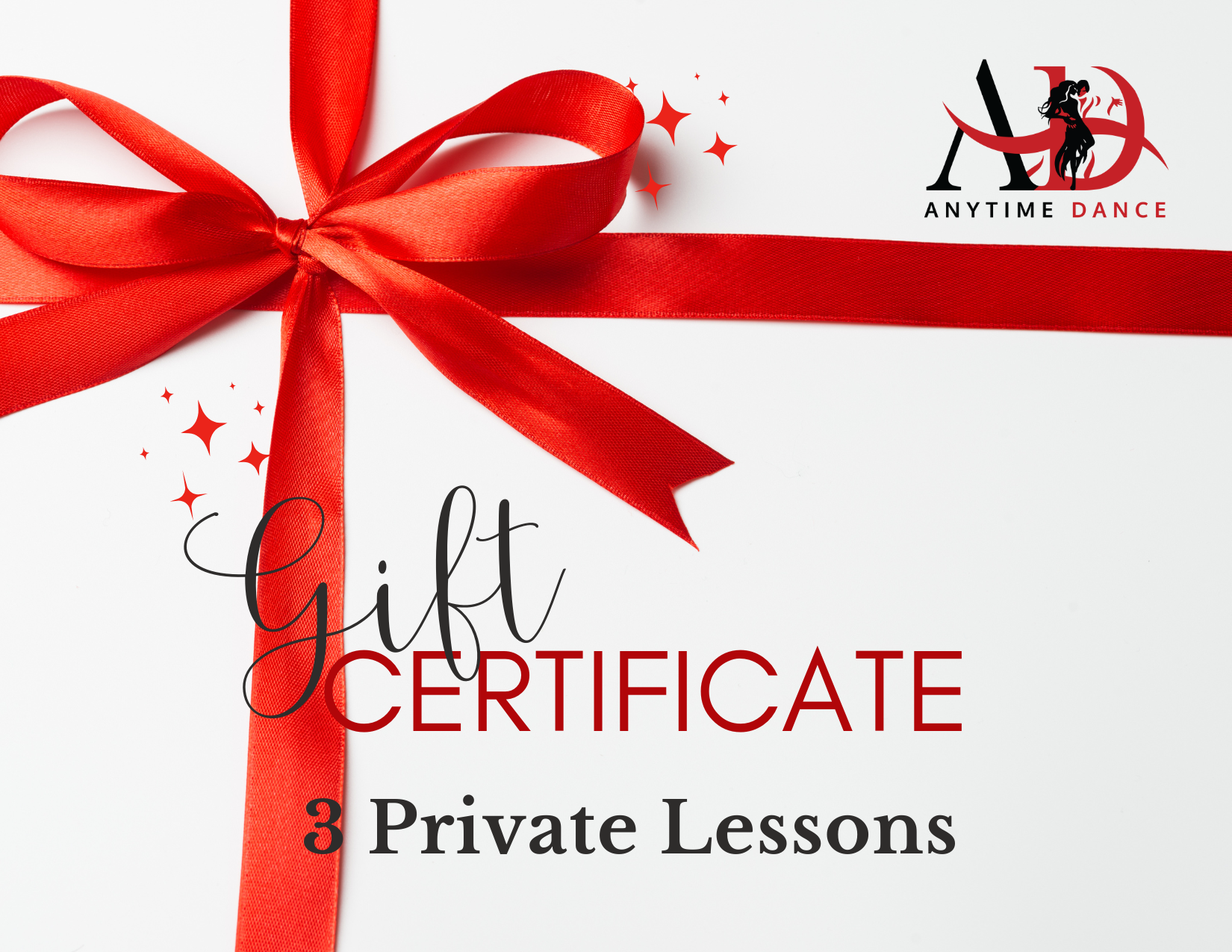 3 Private Dance Lessons (Gift Card)