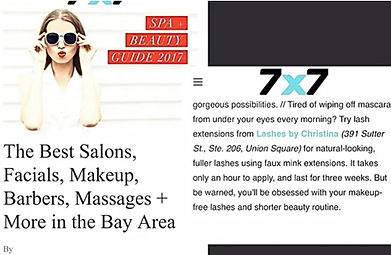 Rated best beauty salon by 7x7 magazine