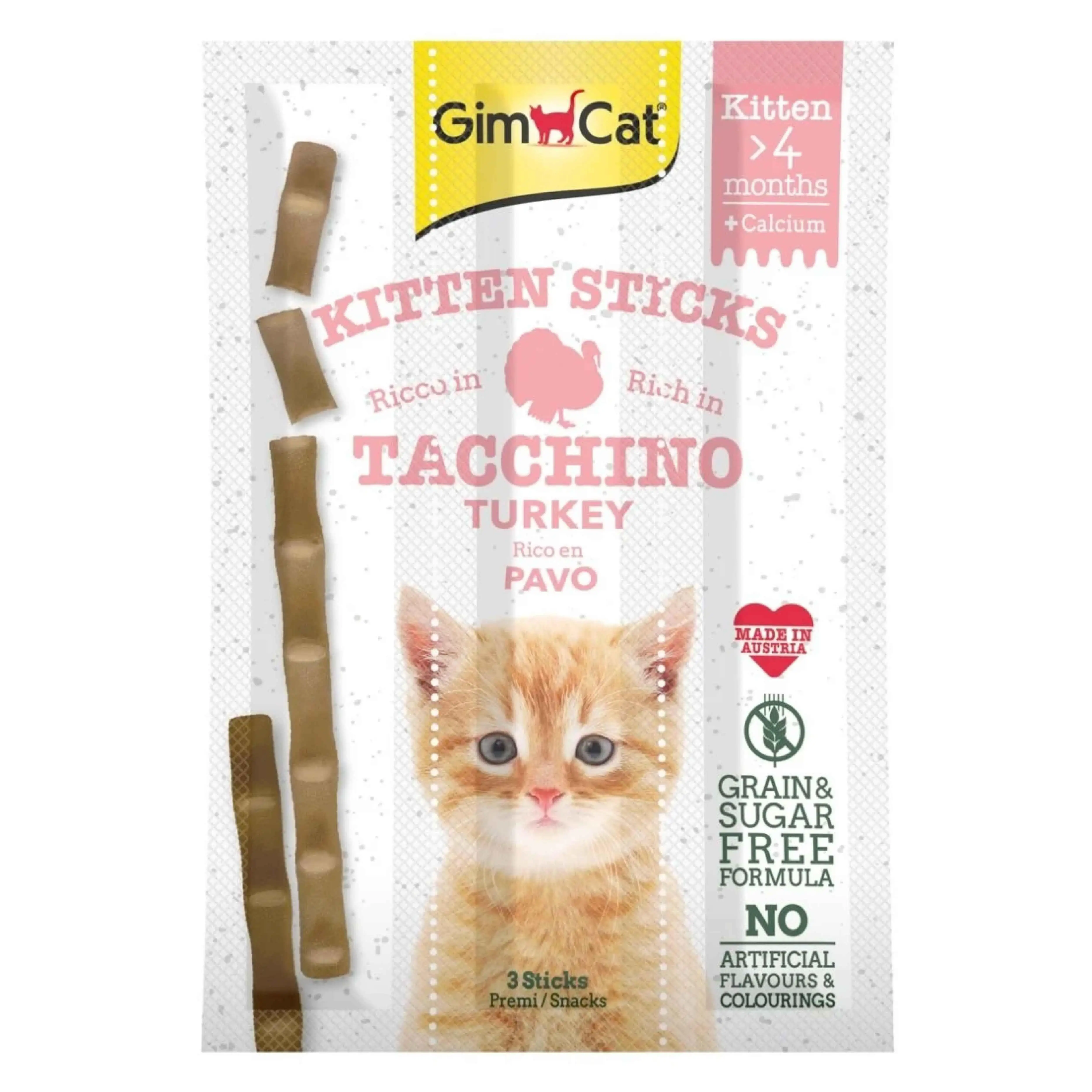 Gimcat Sticks Kitten Hindili Mayali Yavru Kedi Ödül Çubuklari 3 X 3 gr