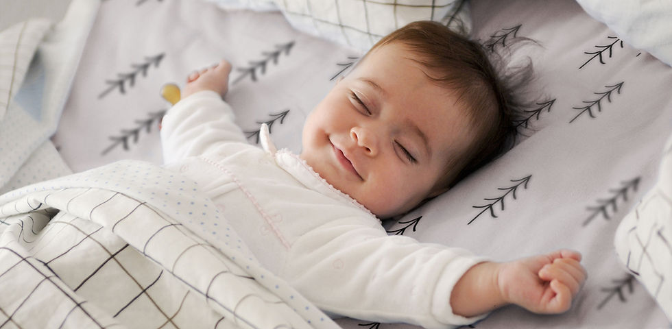 Baby sleeping after soothing