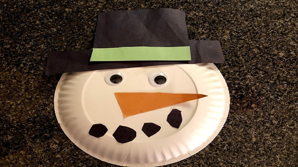 Paper Plate Snowman