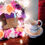 Thumbnail: 12" by 12" Floral Mirror with Lights
