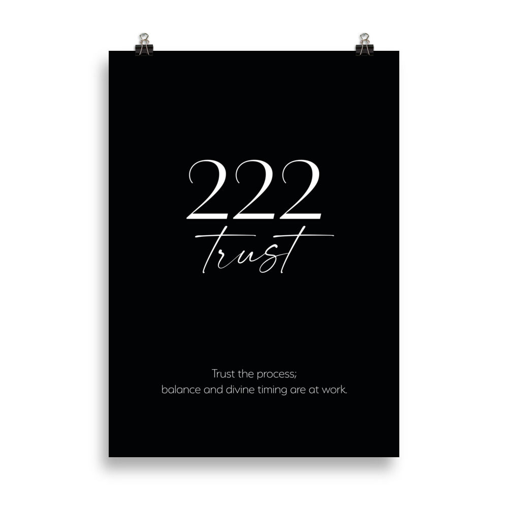 Poster black - 222 Trust
