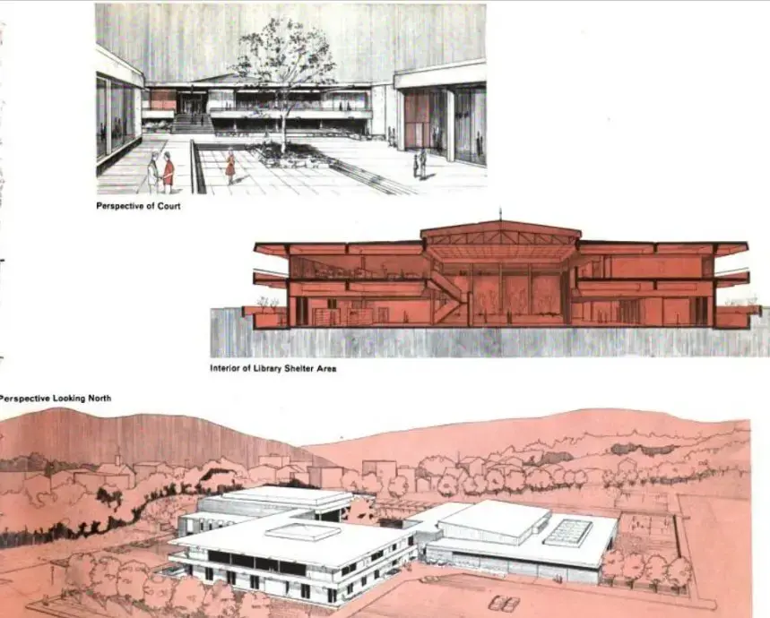 Wladyslaw J. Otorowski (1962), first prize design for a dual-use community education and recreational center, submitted to the National Fallout Shelter Design Competition