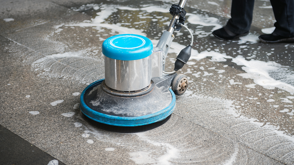 sweeper cleaning floor