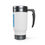 Thumbnail: Blue Logo Stainless Steel Travel Mug with Handle, 14oz