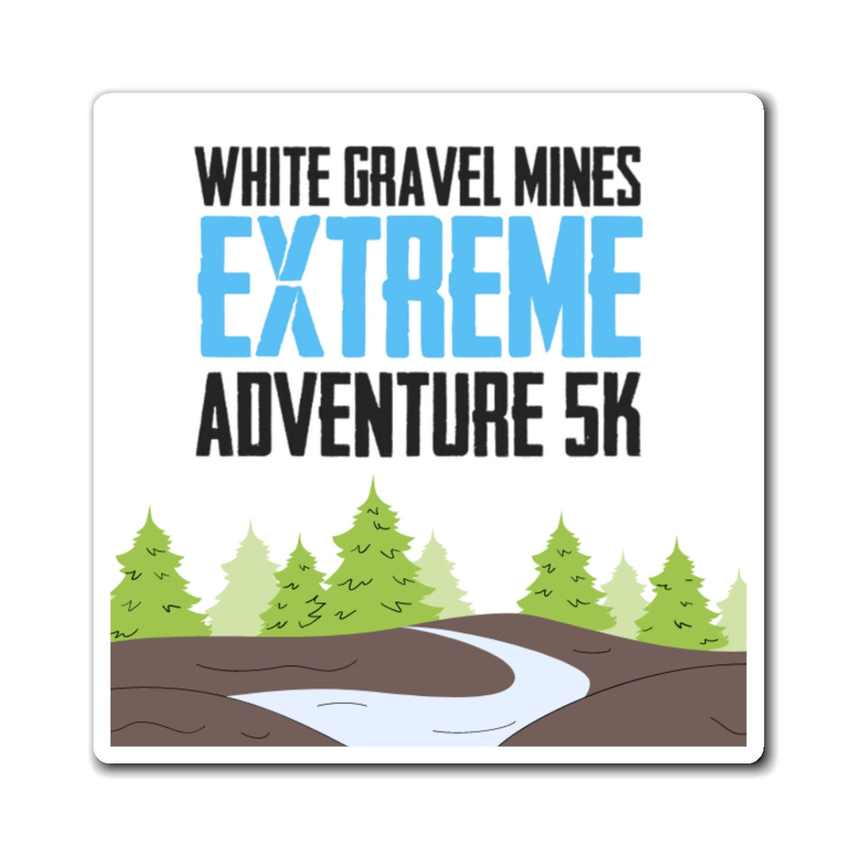 Black and Blue Pathway Magnet