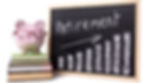 retirement planning on a chalkboard