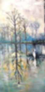 Sur le lac huile.JPG