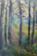 Vue sur la clairère huile.JPG
