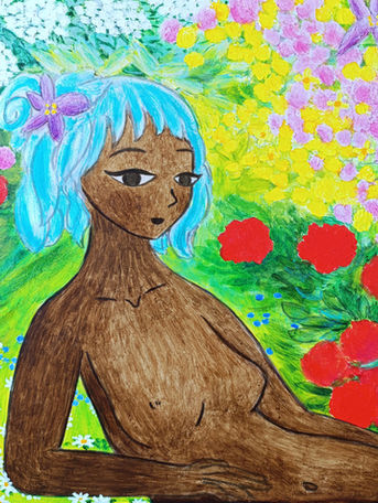 la dame en bleue l'Olympia Manet Dame en rose fleurs couleurs jean pierre cassigneul peinture pastorale nature jardin montagne paysage art contemporain Yveline 78 Région Parisienne Paris Ile de France Normandie Terre d'accord Maison Rouge La Chapelle sur Dun art contemporain peinture peintre contemporain artiste contemporain nature naturel paysage arbres forêt sauvage spirit spirituel sacré