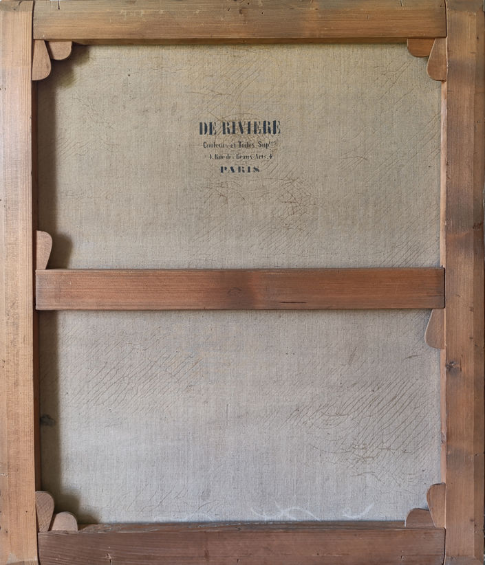 XXème siècle 20ème peinture huile sur toile restauration Yveline 78 Région Parisienne Paris Ile de France nettoyage, allègement de vernis, pose d'un nouveau vernis, réparation et retouche des impactes) EPC Valentin Sellier