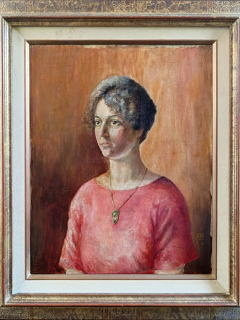 "Ancêtre", huile sur toile, XXème, 50x65cm XIXème siècle 19ème peinture huile sur toile restauration Yveline 78 Région Parisienne Paris Ile de France copie nettoyage, allègement de vernis, pose d'un nouveau vernis, réparation et retouche des impactes
