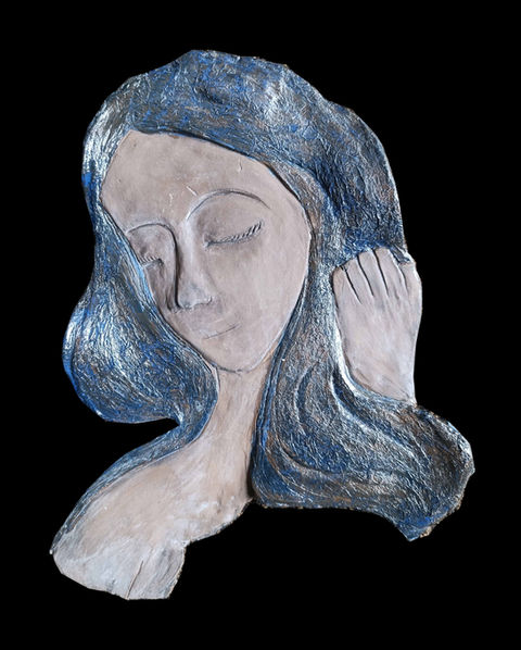 faience relief gaia mur d'eau art contemporain Yveline 78 Région Parisienne Paris Ile de France Normandie Terre d'accord Maison Rouge La Chapelle sur Dun art contemporain peinture peintre contemporain artiste contemporain nature naturel paysage arbres forêt sauvage spirit spirituel sacré