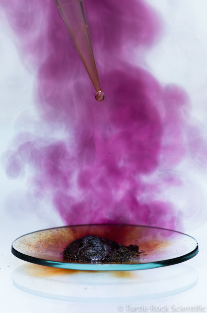 Aluminum reacts with iodine