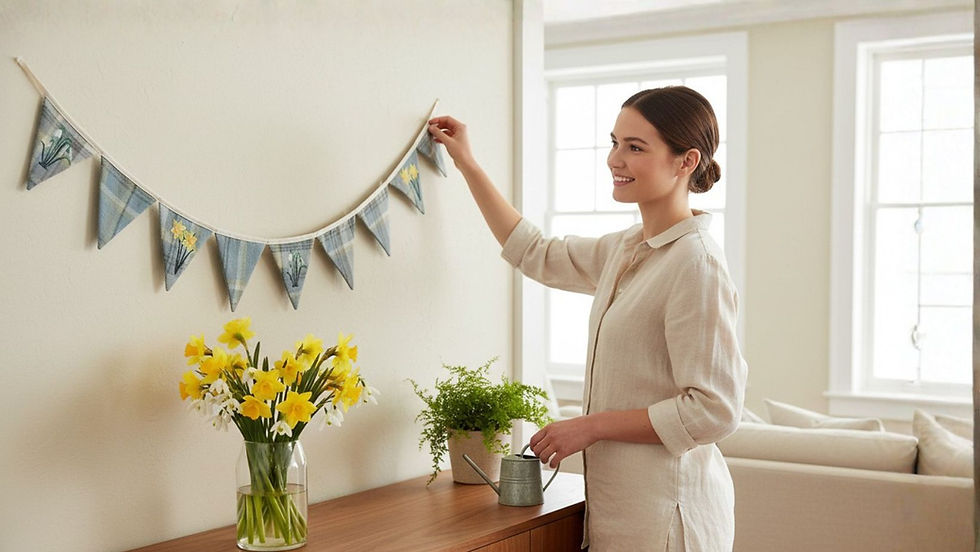 Easter embroidered bunting by Moose and Co