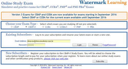 Online Study Exam CBAP v3