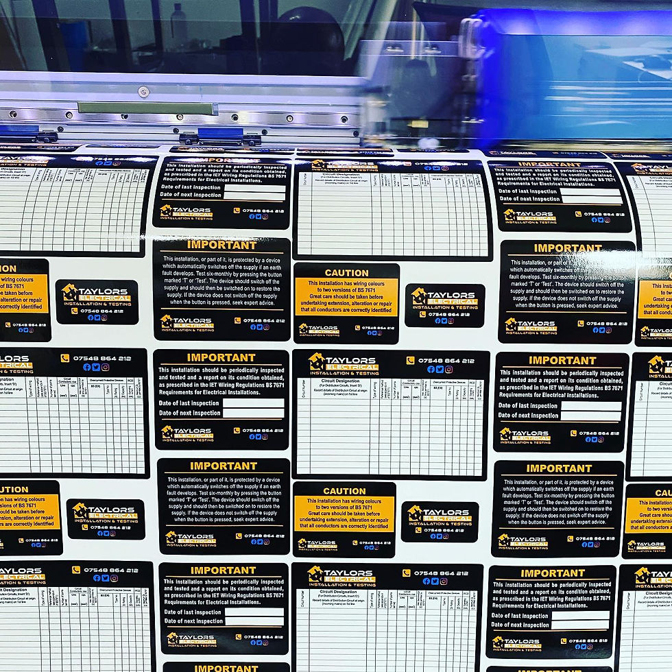 Thumbnail: Consumer Unit Inspection Labels (5 Pack) – Electrical Stickers