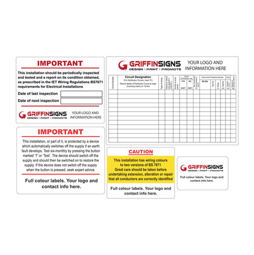 Consumer Unit Inspection Labels (5 Pack) – Electrical Stickers ...